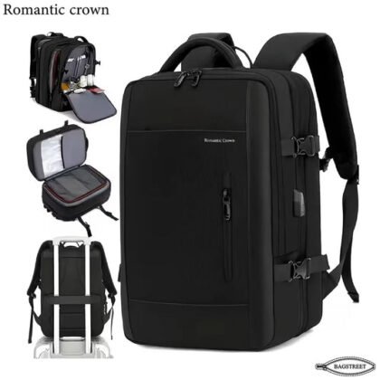 Romantic Crown 17.3 Expandable Waterproof Laptop Travel Backpack